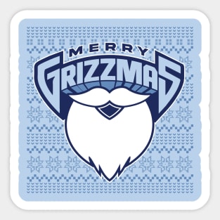 Grizzlies Ugly Christmas Sweater Sticker